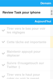 liste des tâches de task pour iphone Des listes de taches très propres