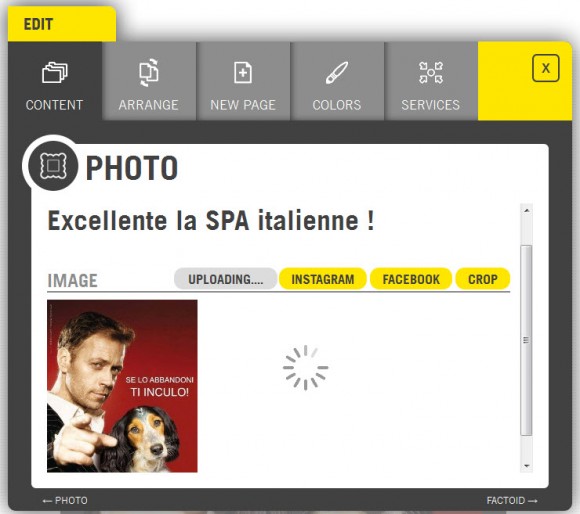 vizify12 Changement de photo sur Vizify