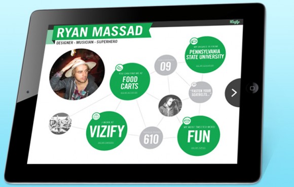 vizify15 Votre bio sur tablette