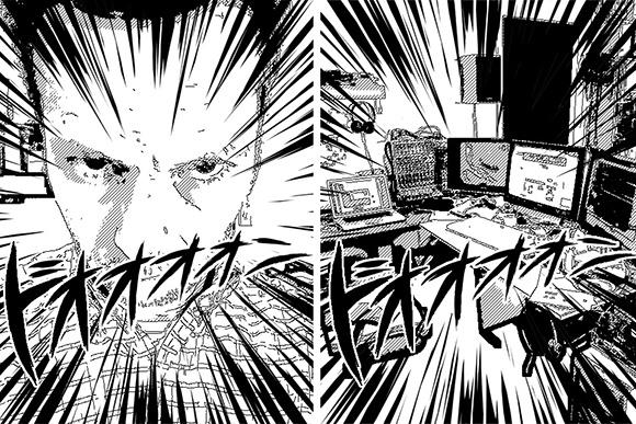 MangaCamera00 Moi et mon bureau en mode Manga!