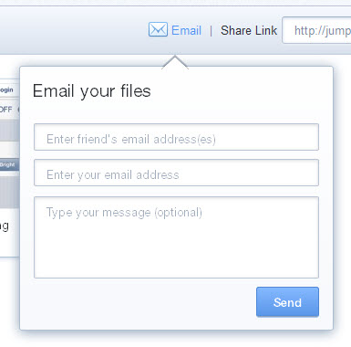jumpshare05 Partagez l'adresse des documents par email