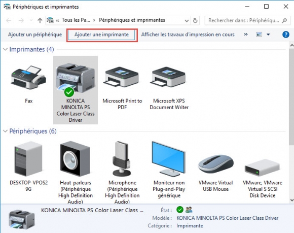 Partage d'imprimante sous Windows
